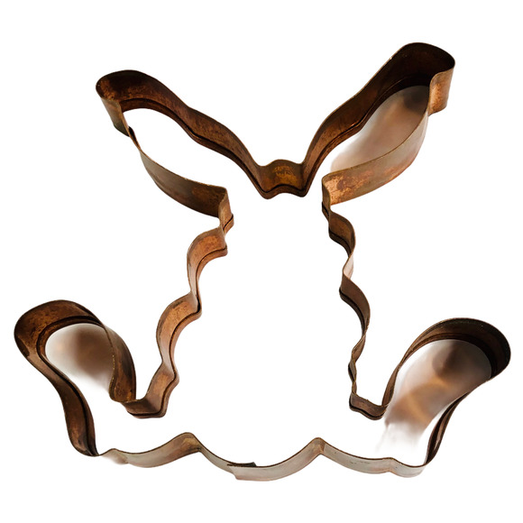 Copper Cookie Cutter Easter Bunny Rabbit Dancing Big Feet 5.5 inches - Picture 11 of 12